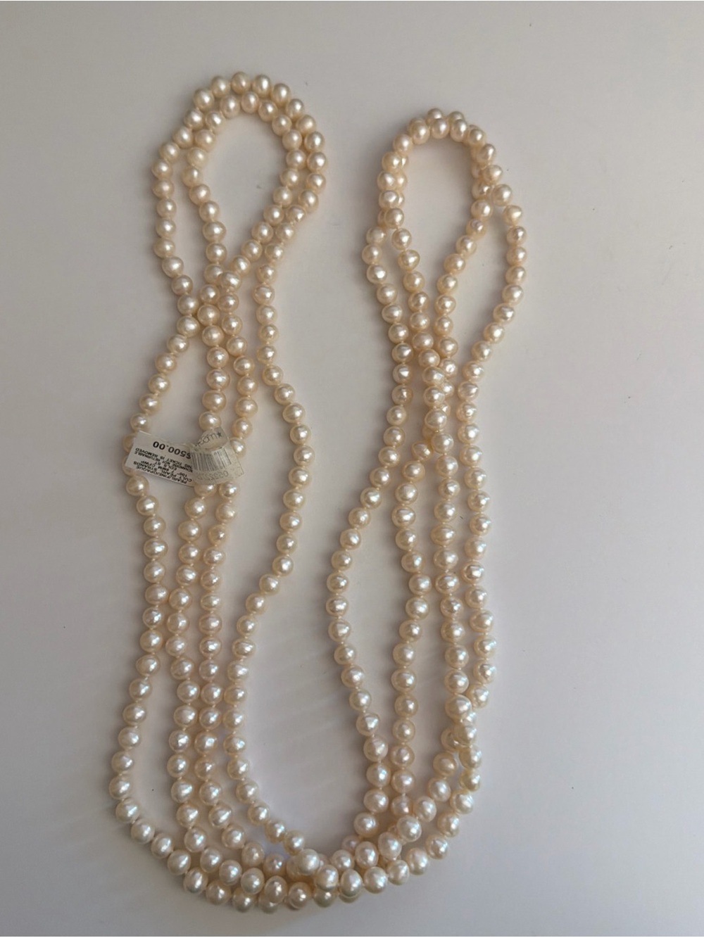 Macy's Endless Pearl Strand Necklace 100" 7-8mm - New w/ Tag
